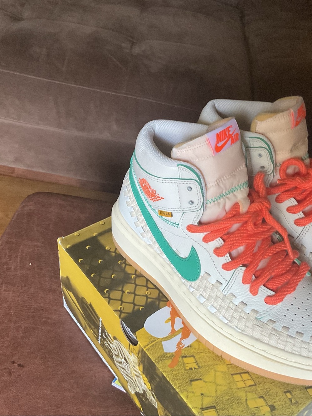 Nike Women's White, Teal & Coral High-Top Sneakers